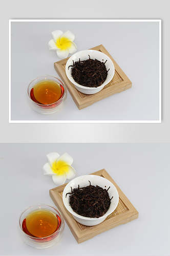 鲜花茶具泡茶食品图片