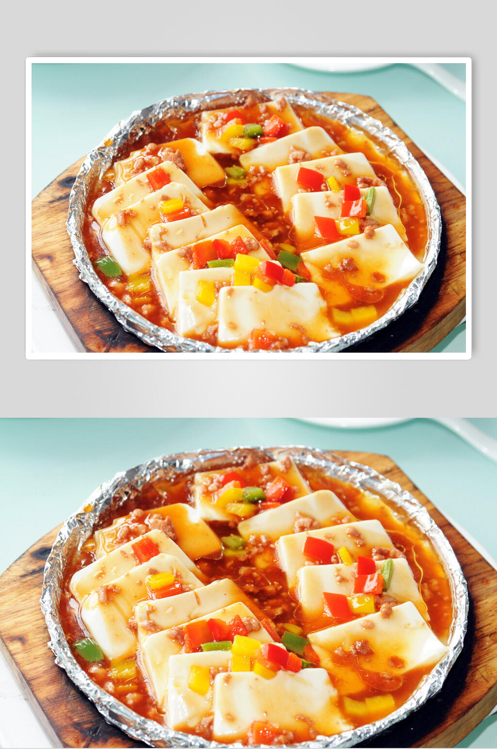 鲜香美味铁板豆腐食品图片素材