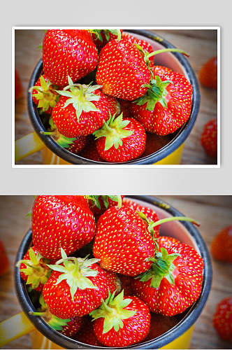 奶油草莓水果食品高清图片