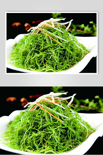 萝卜丝海藻食物摄影图片