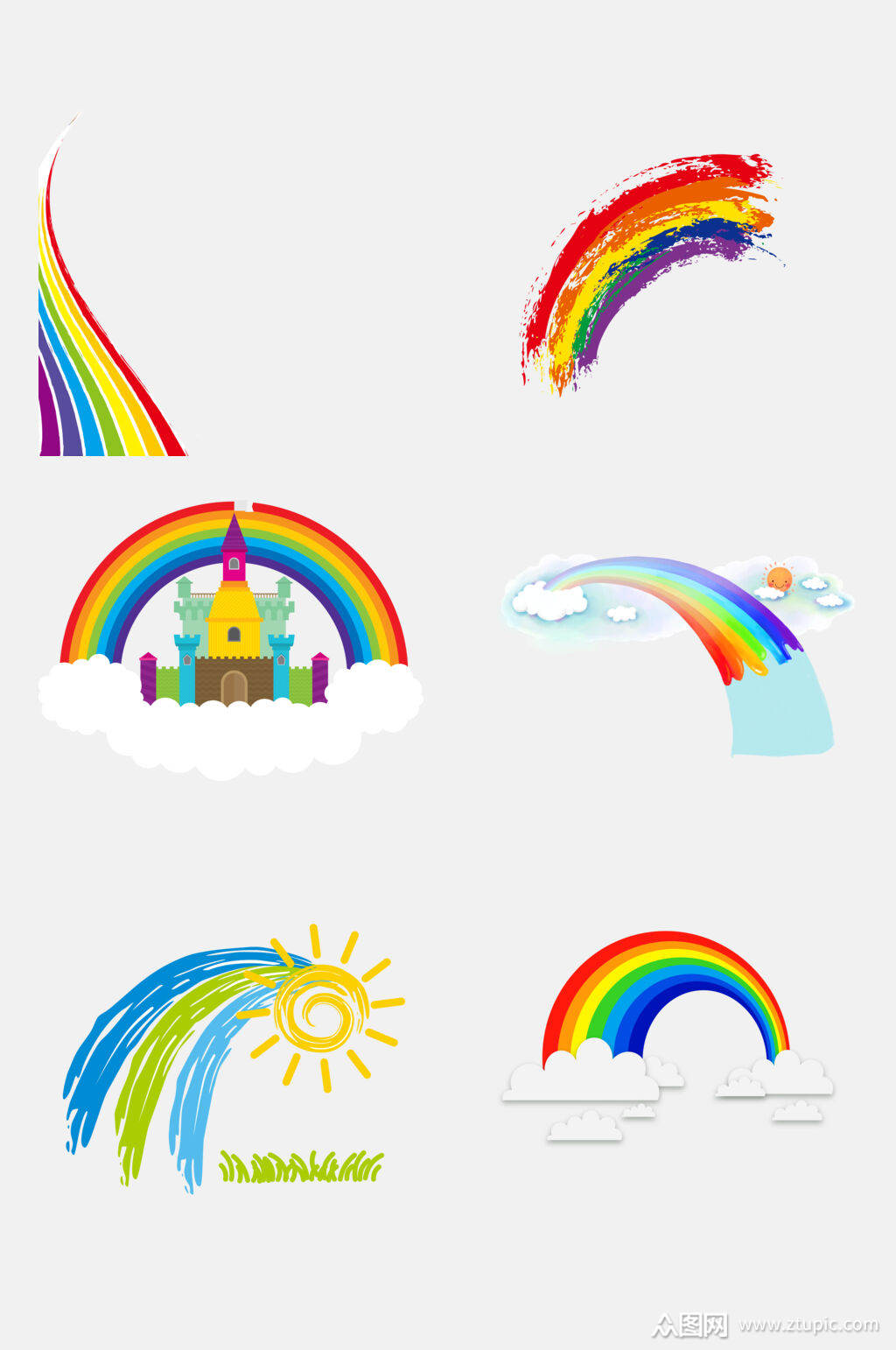 彩虹免抠素材素材免费下载,本作品是由小红1210上传的原创免抠元素