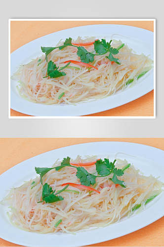 清炒土豆丝食物摄影图片