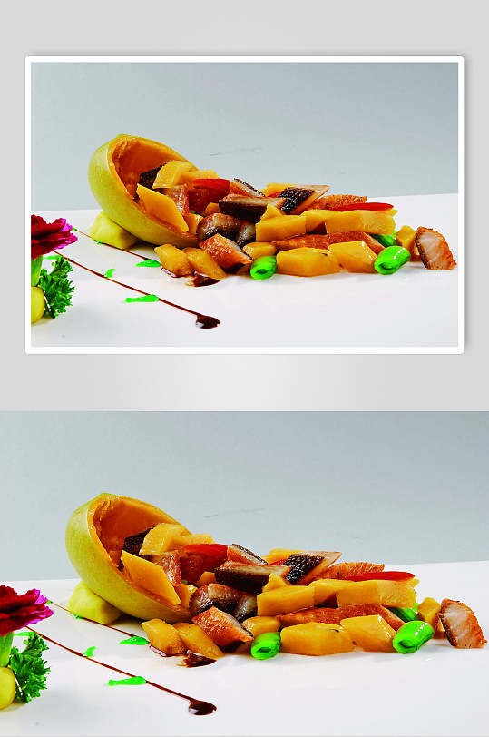芒果玉龙船食物摄影图片