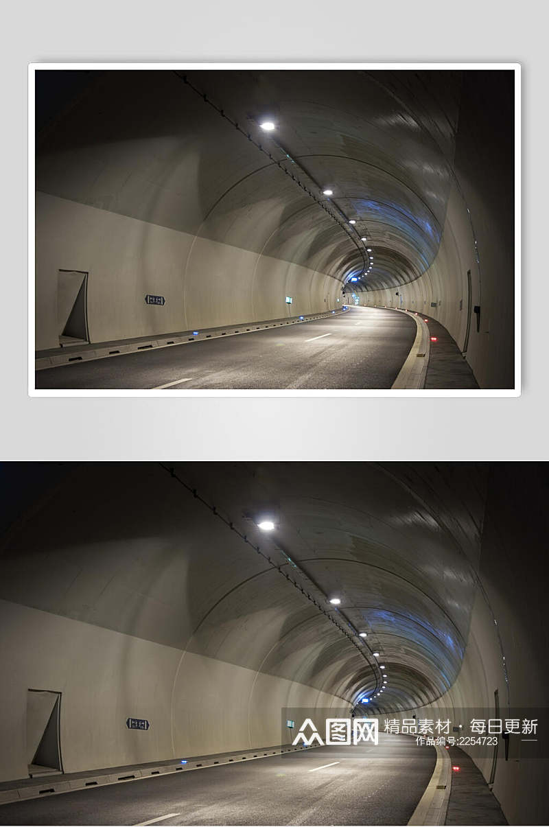 高端隧道公路马路高清图片素材
