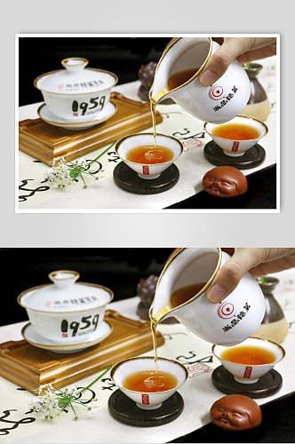 精致茶具泡茶食品图片