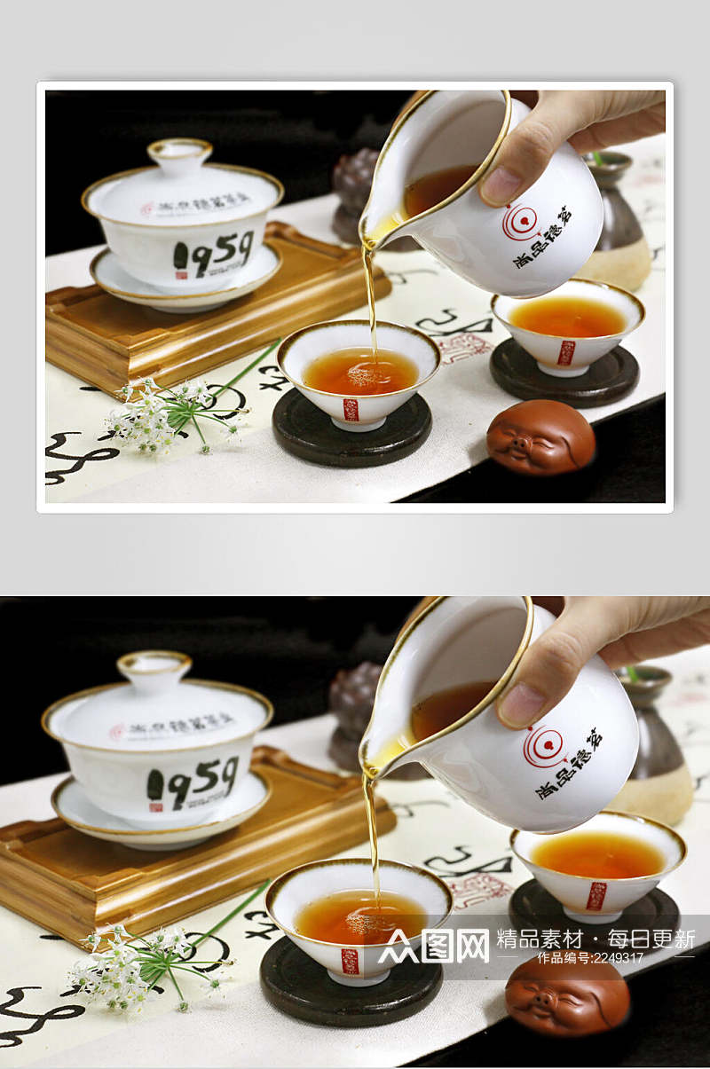 精致茶具泡茶食品图片素材