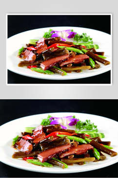 海笋小炒肉食物摄影图片