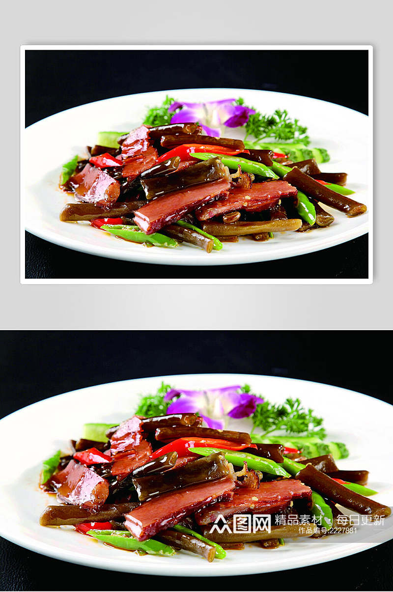 海笋小炒肉食物摄影图片素材