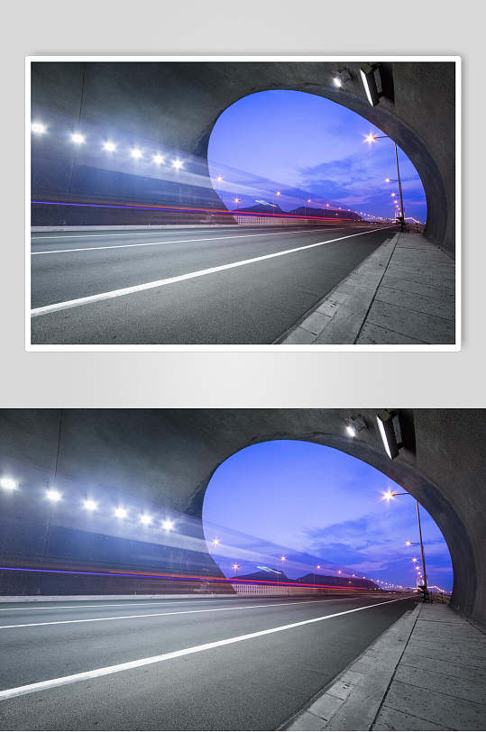 炫彩隧道公路马路图片
