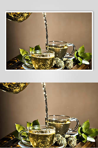 绿茶茶具泡茶食品图片
