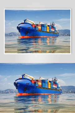 清新货轮船舶集装箱码头港口图片