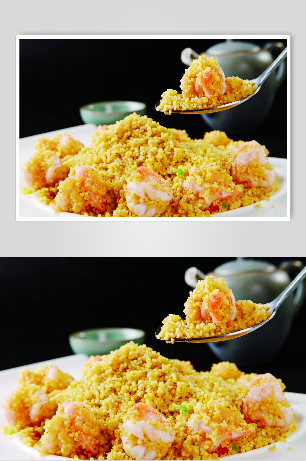 小米焖虾仁食品图片素材