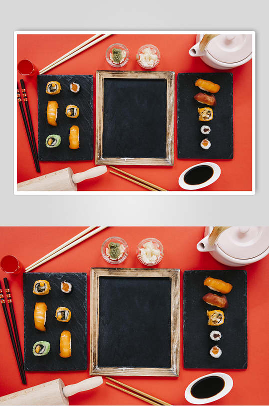 传统美食寿司摄影图片