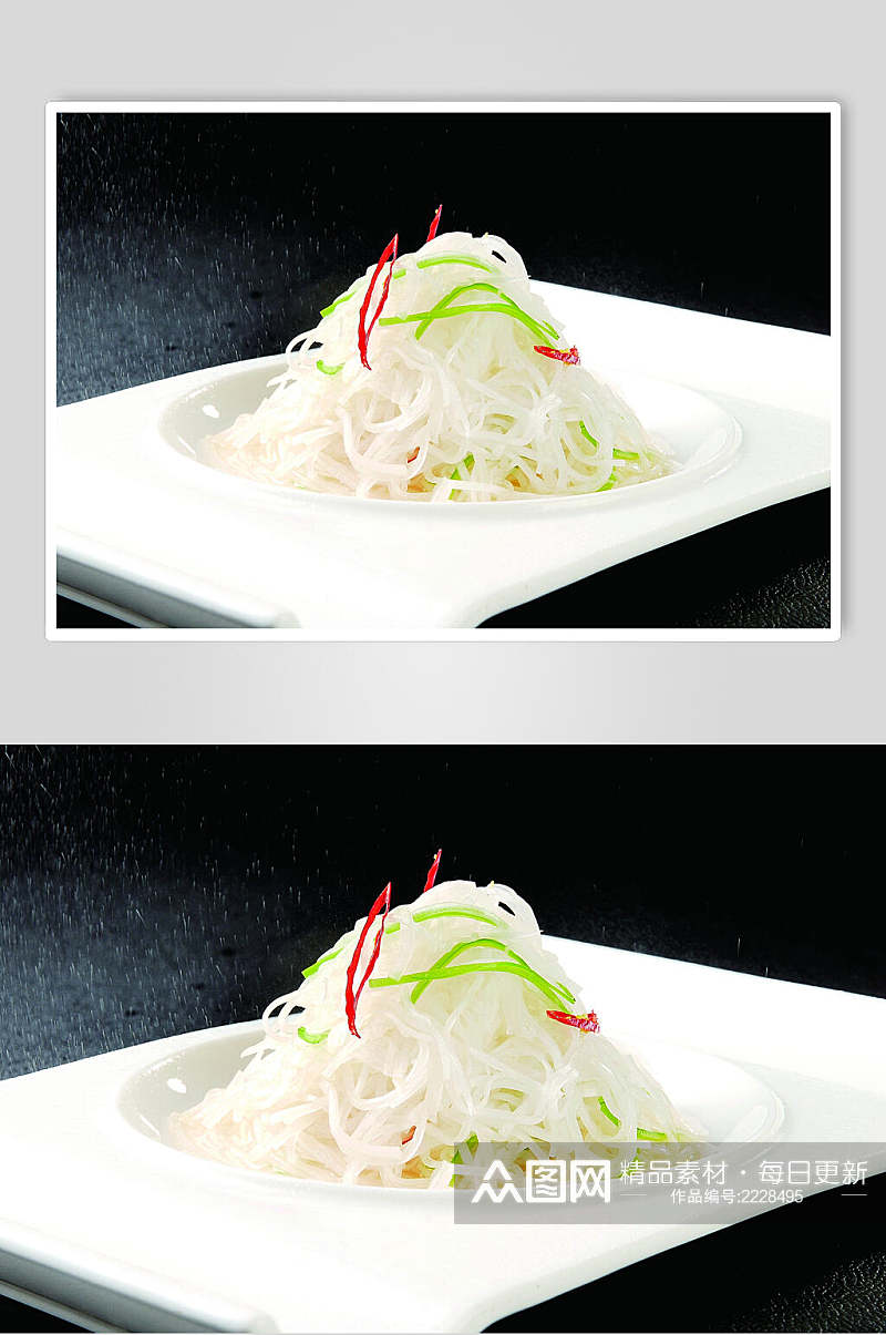 生炝芥菜丝食物摄影图片素材