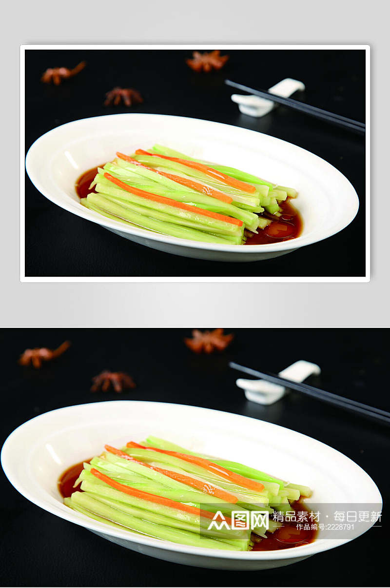 白灼芥兰食物摄影图片素材