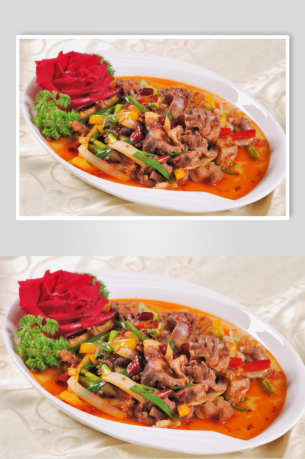 蜇头爆鸡胗食物摄影图片素材