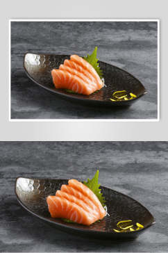 海鲜三文鱼寿司图片