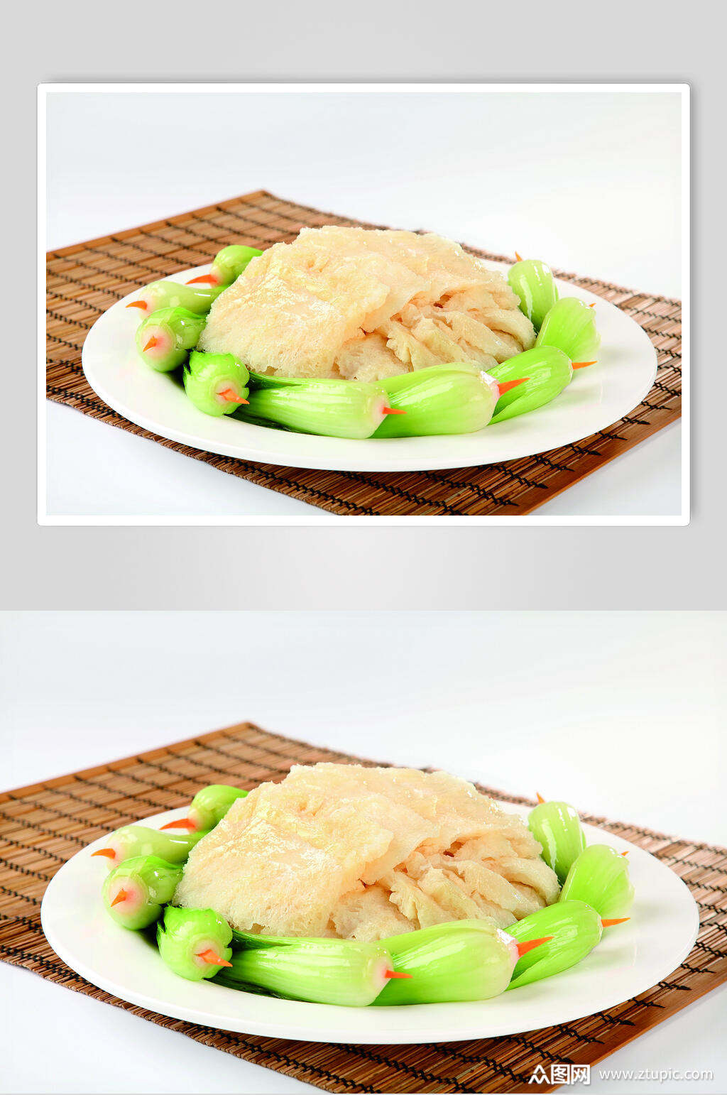 碧绿扒广肚食物摄影图片素材