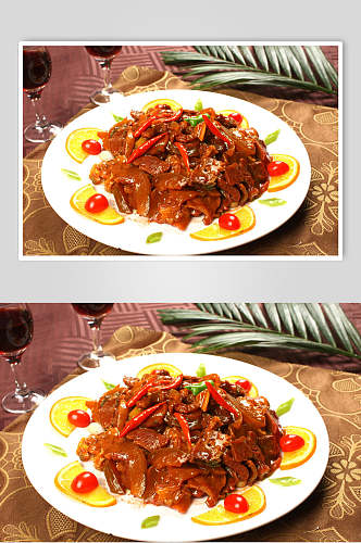 泰椒黄牛肉食物摄影图片