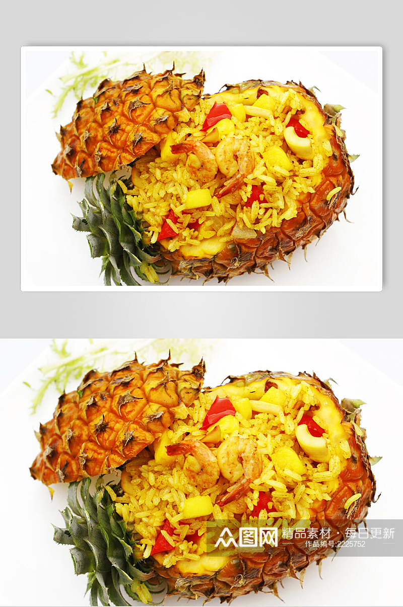 原只菠萝咖喱焗饭高清图片素材