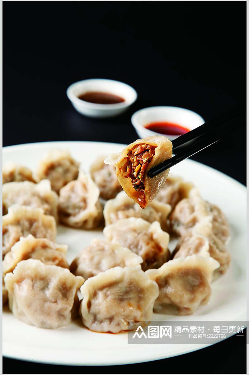 肉饺子食物摄影图片素材