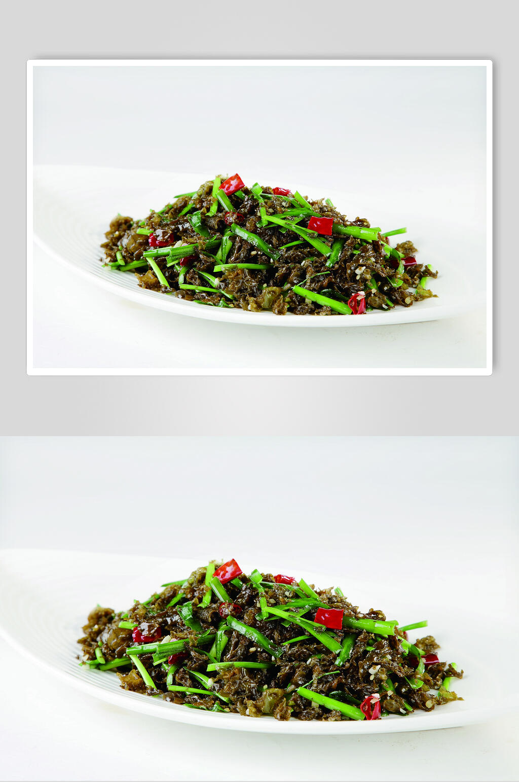 地皮菜炒韭菜食品图片