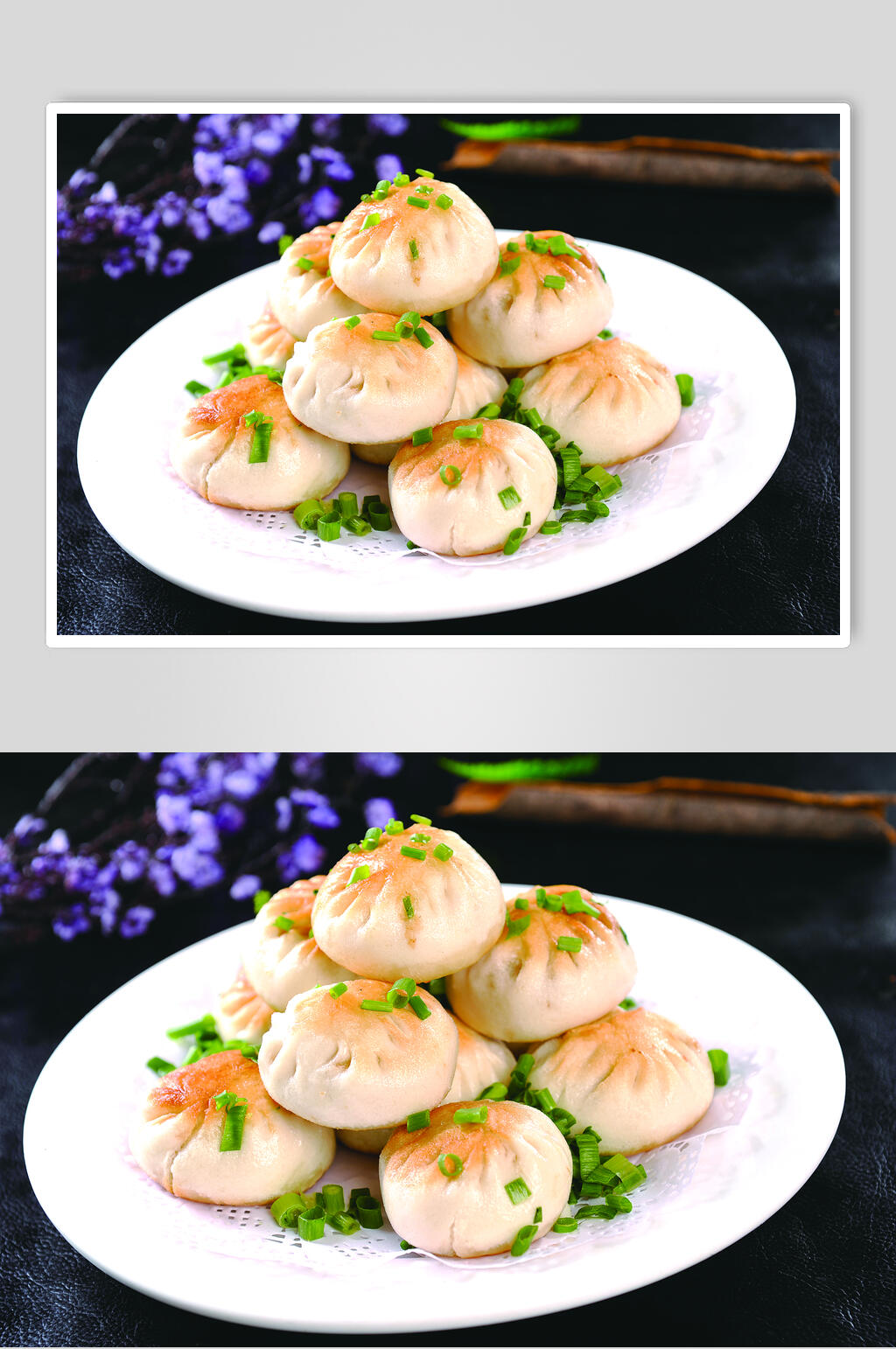 葱花煎包副本食物摄影图片素材