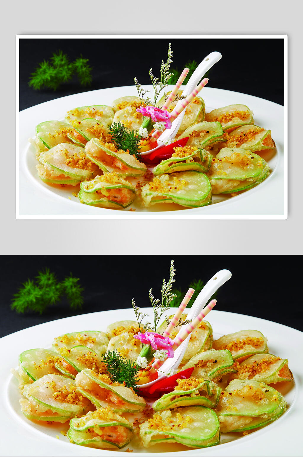 鲜虾萝卜茧餐饮高清图片素材