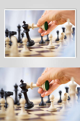 人物国际象棋棋盘棋局摄影图