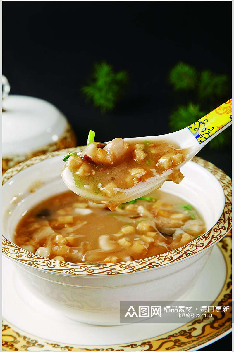 油茶珍菌汤食物图片素材