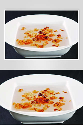 红枣桃胶汤食物摄影图片