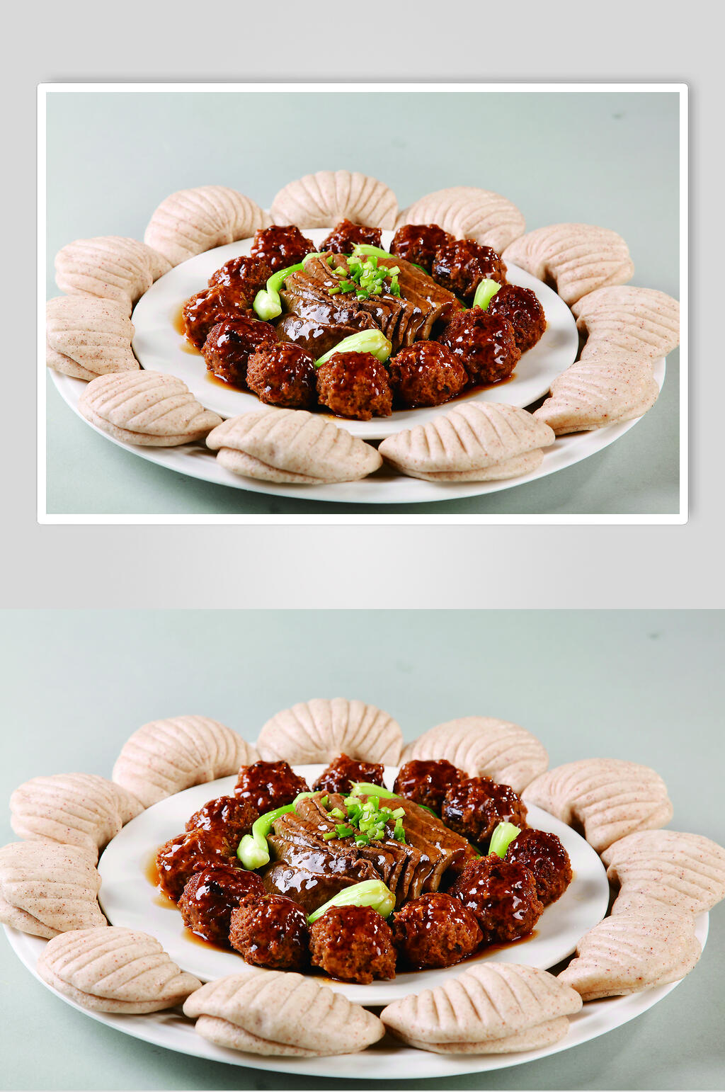 私房牛两样食物摄影图片素材