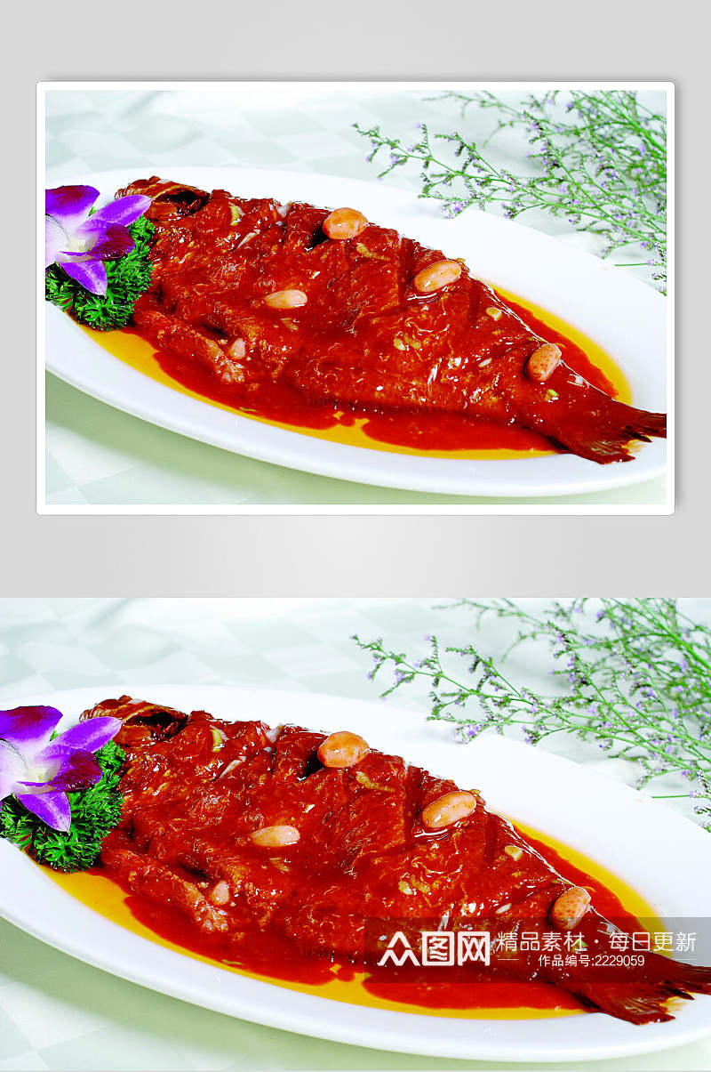 红烧武昌鱼清蒸元条食物摄影图片素材