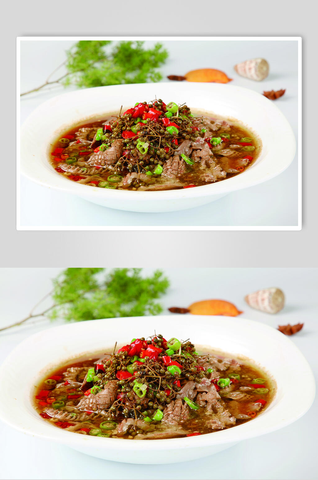 豉油鲜腰花食物摄影图片素材