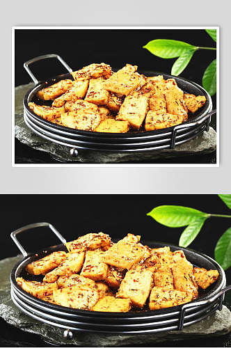 干锅铁板豆腐食品图片