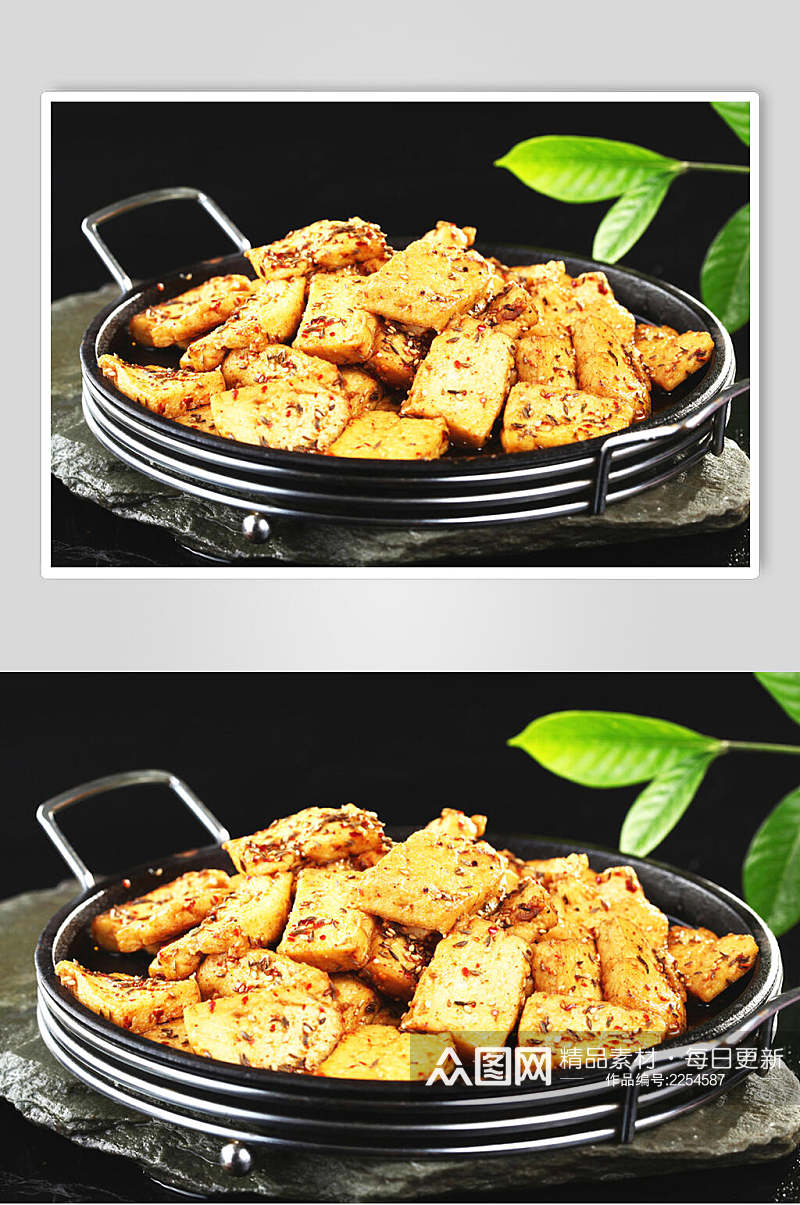 干锅铁板豆腐食品图片素材