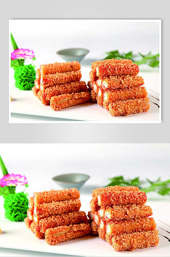 西式蟹柳食物高清图片