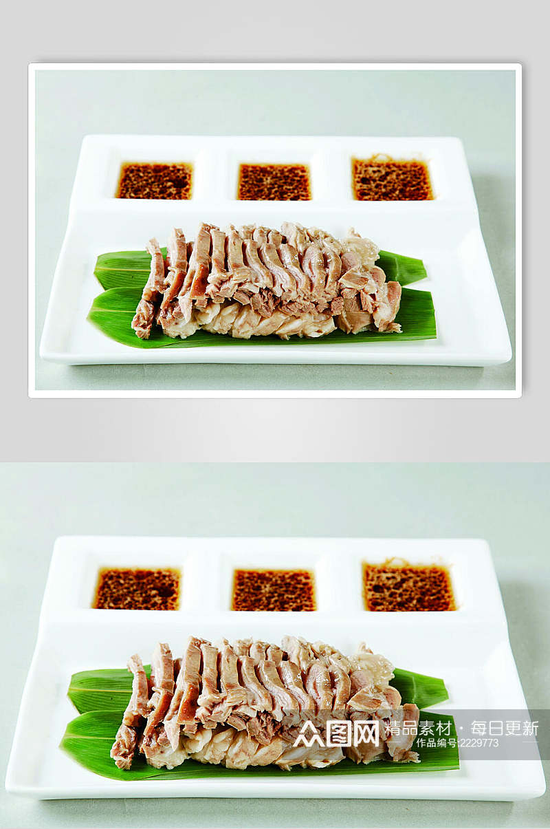 蘸汁热卤羊肉食物摄影图片素材
