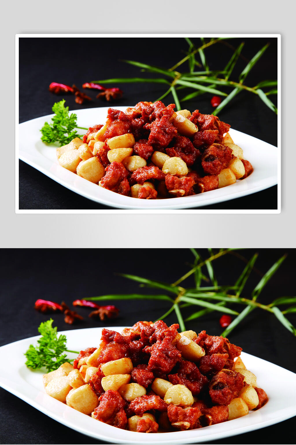 蒜香仔骨食物高清图片素材