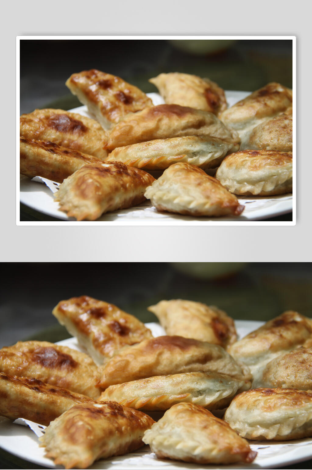 招牌煎饺韭菜盒子食品高清图片素材