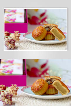 招牌美食月饼食品摄影图片