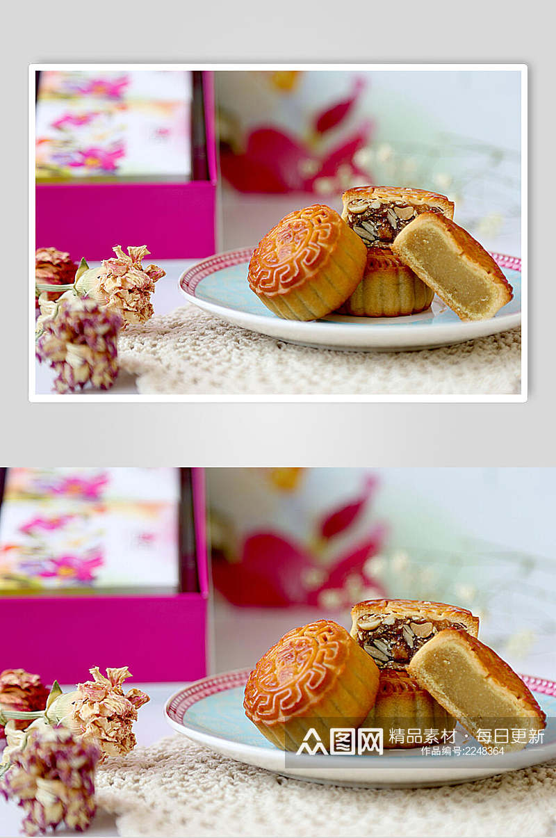 招牌美食月饼食品摄影图片素材