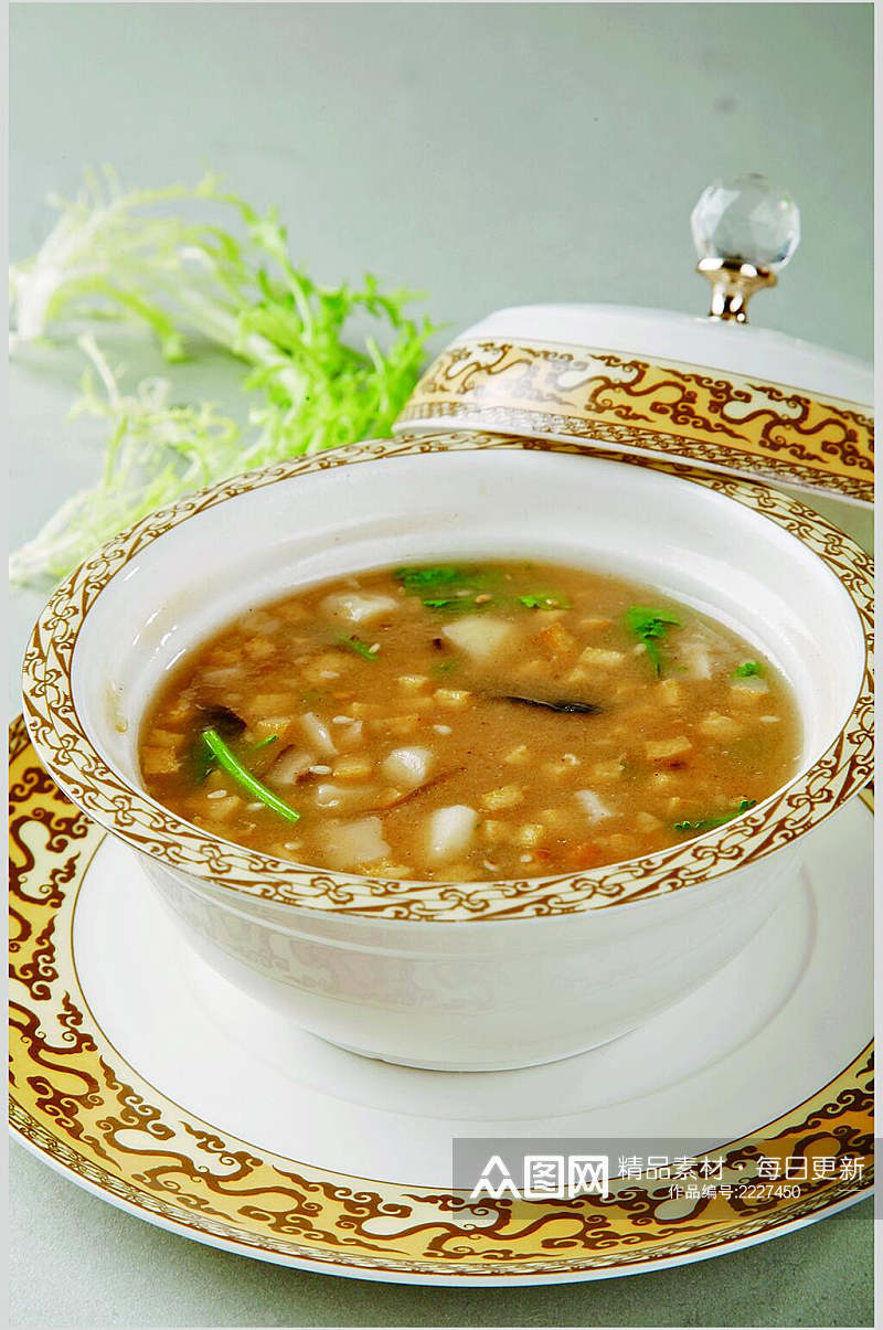油茶珍菌汤食物图片素材