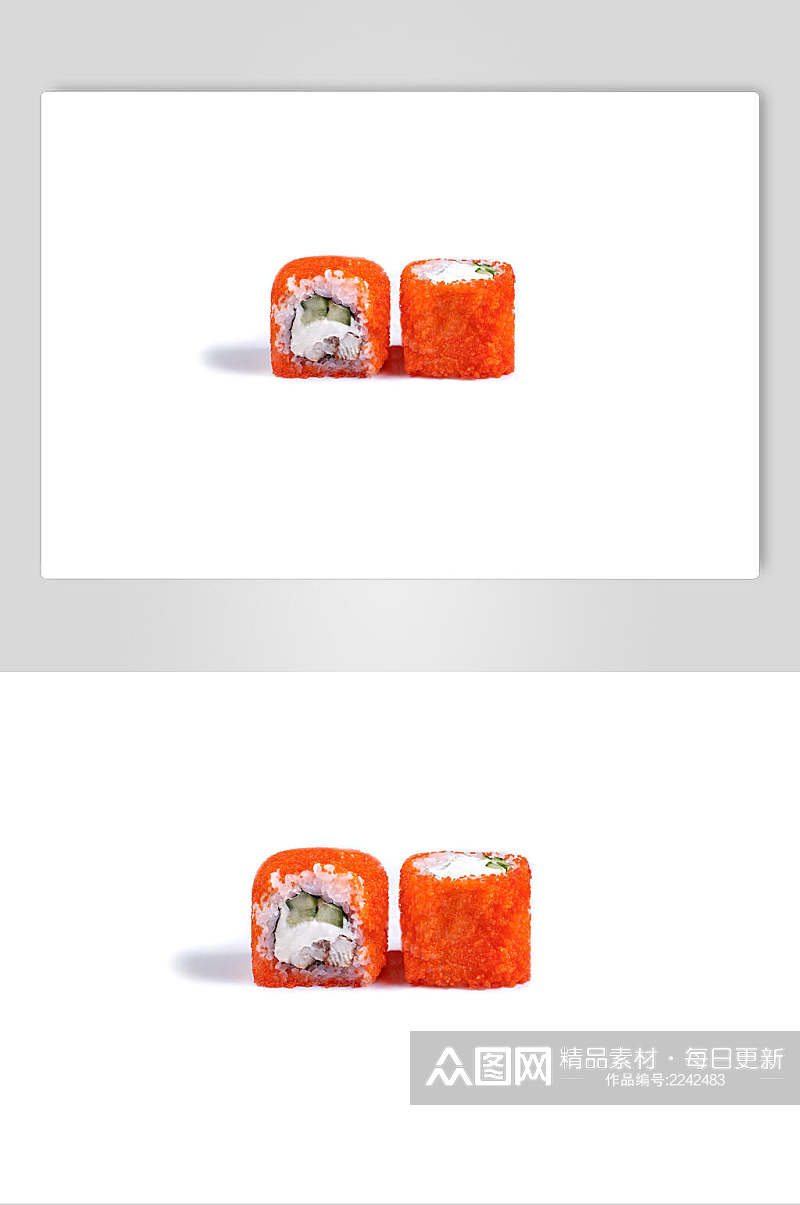 白底鱼籽寿司餐饮食品图片素材