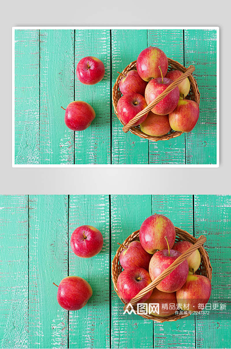 精品苹果水果食物实拍图片素材