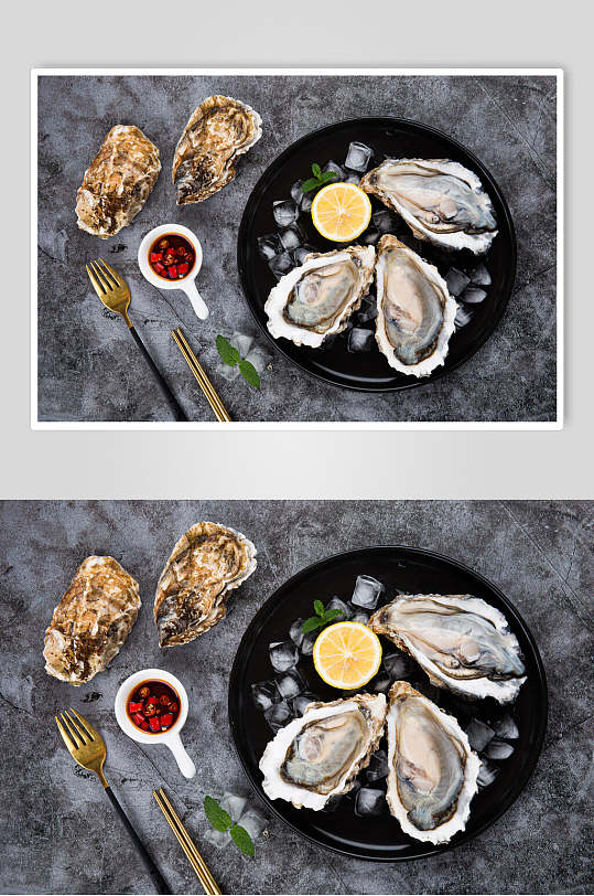 牡蛎蛤蜊生蚝图片立即下载生蚝促销宣传海报原味烤鲜鲍鱼汉和冰镇鲍鱼