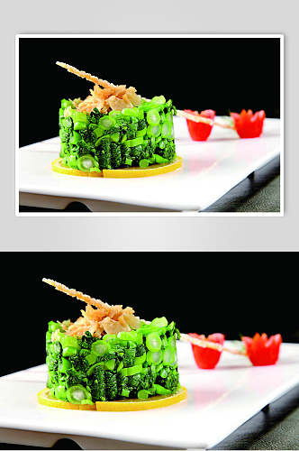 绣球菜尖食物摄影图片