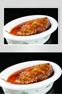 海参烧武昌鱼食物图片