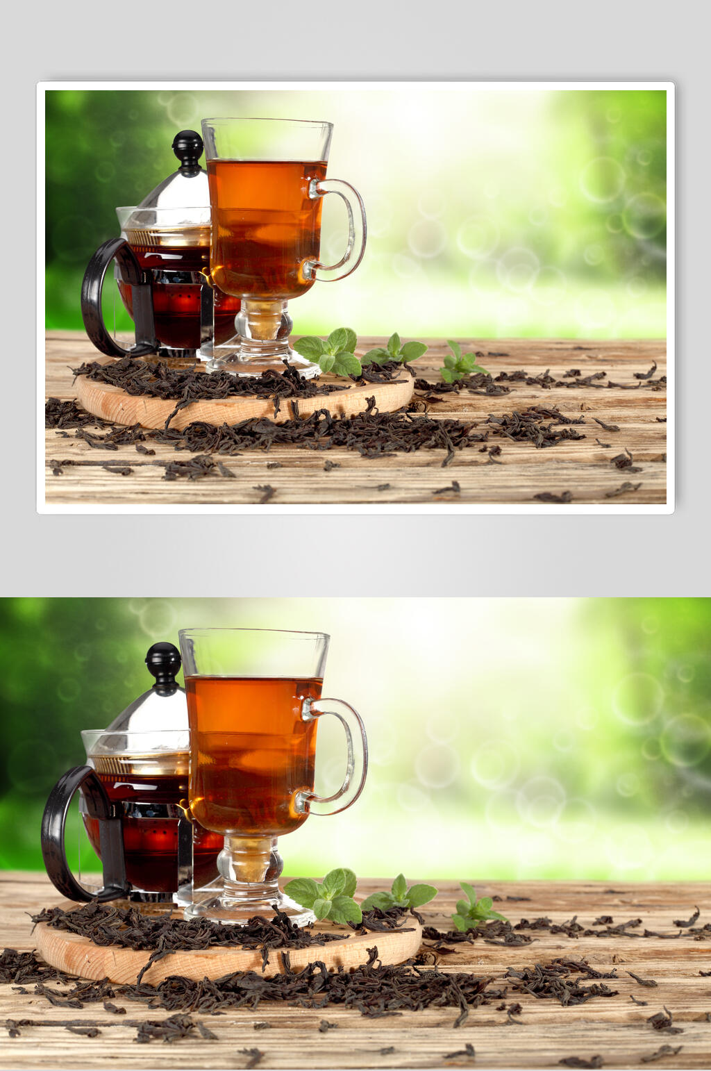 清新茶具泡茶食品图片素材