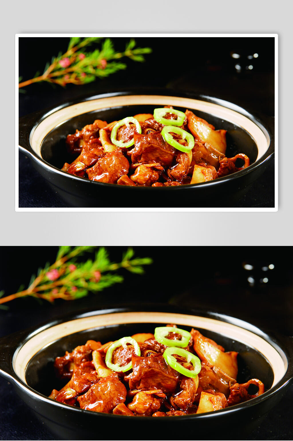 菌香排骨煲食物摄影图片素材